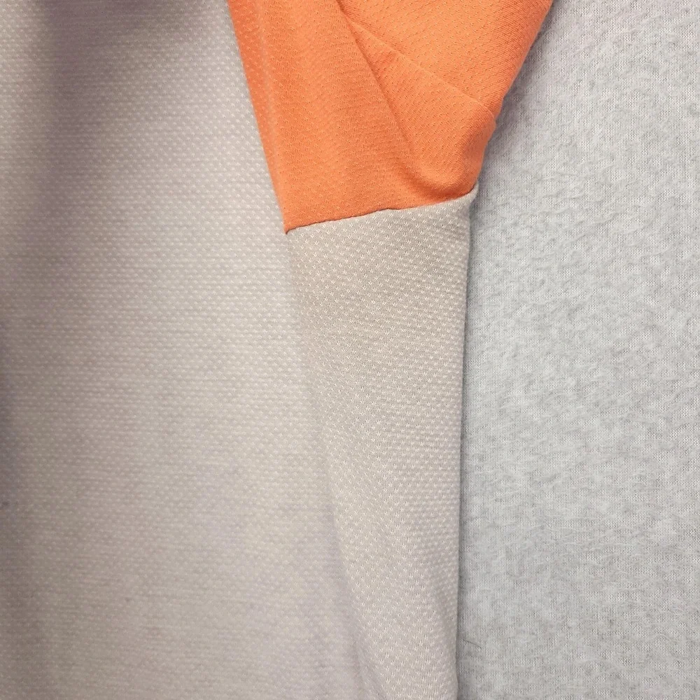 Nike Golf Dri-FIT Polo Shirt Mens Large Gray Orange Golf Performance Stretch Top